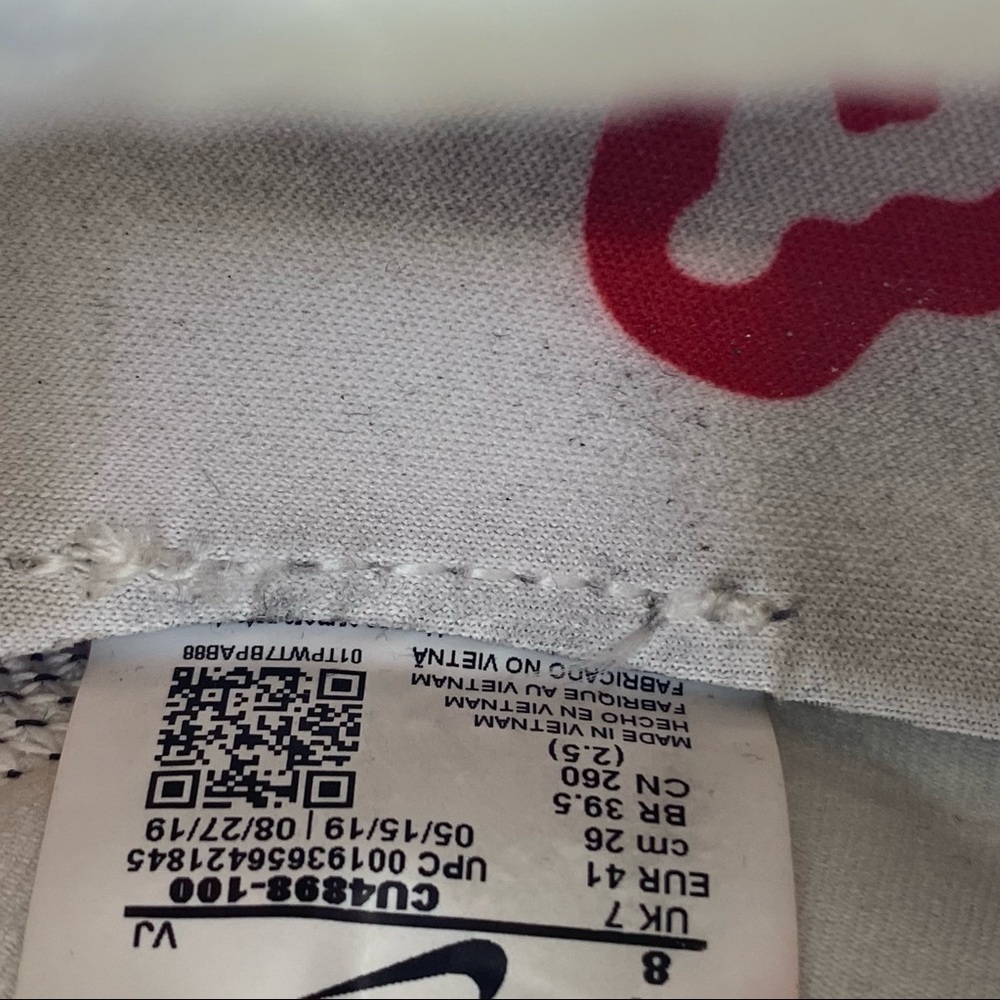 Nike Presto React White University Red Men's Size 8 CU4898-100 - Picture 9 of 9